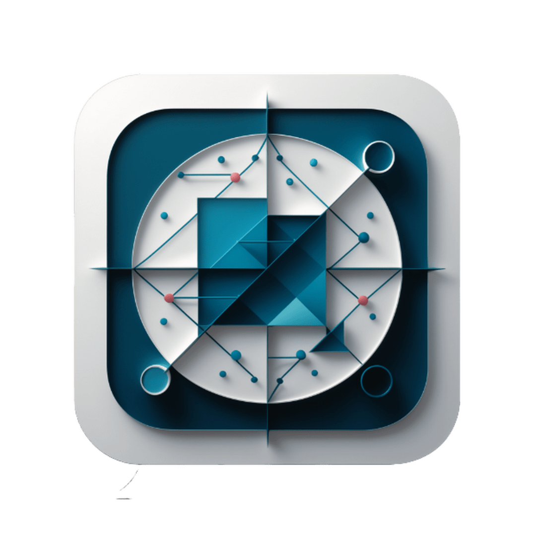 "Strategic planning icon by Las Cucarachas Digital Marketing and Business Development Agency, showcasing a roadmap with arrows and a target in blue and white."