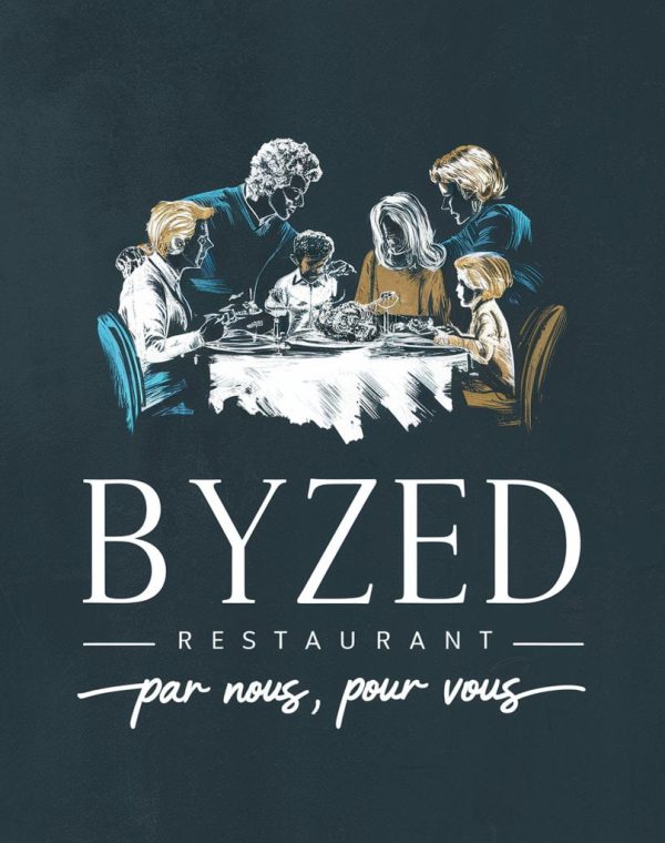 “Byzed Restaurant: Artistic Brand Showcase” "Painted art showcasing Byzed Restaurant’s brand identity, focusing on its unique vibe and artistic expression."